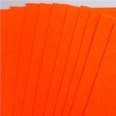 Фетр жёсткий "Красный апельсин" 1 мм (набор 10 листов) формат А4