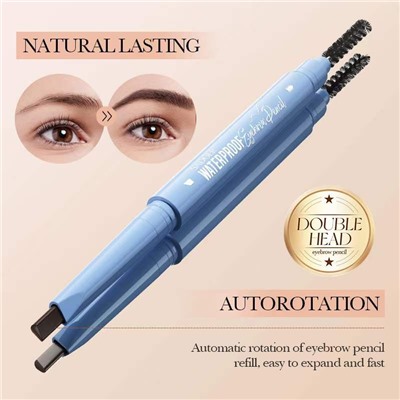 SADOER Водостойкий карандаш для бровей Waterproof Eyebrow Pencil, 01 Lighte Brown