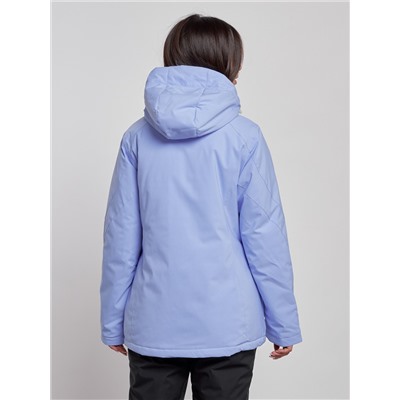 Горнолыжная куртка женская зимняя фиолетового цвета 3331F