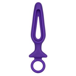 Фиолетовая силиконовая пробка с прорезью Silicone Groove Probe - 10,25 см.