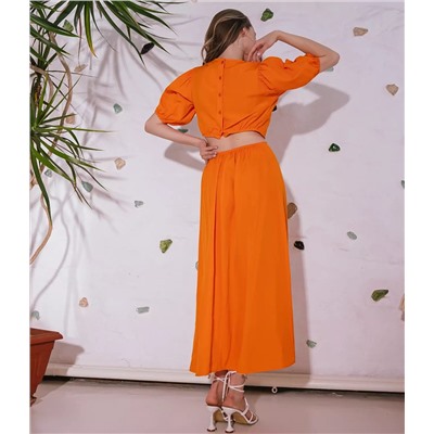 Платье#ОТЦ04003, оранжевый