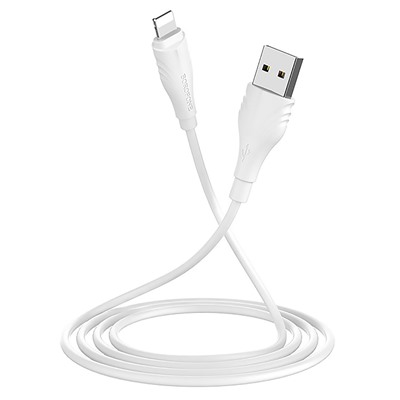 Кабель USB - Apple lightning Borofone BX18  200см 2,4A  (white)