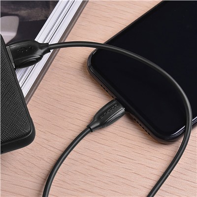 Кабель USB - Apple lightning Borofone BX19 (повр. уп)  100см 2,4A  (black)