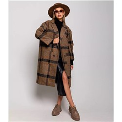 Пальто #КТ8839 (2), коричневый