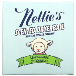Nellie's, Scented Wool Dryerball, Lemongrass, 50 Loads