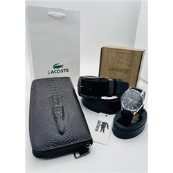 Подарочный набор для мужчины ремень, кошелек, часы + коробка #21214675