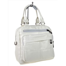 Женская сумка-рюкзак трансформер из искусственной кожи цвет белый
