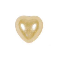Полубусины Сердце 8х8 св.желтый 20г пластик
