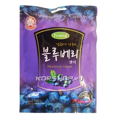 Карамель «Голубика» Blueberry Mammos, Корея, 100 г Акция