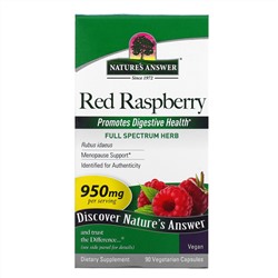 Nature's Answer, Red Raspberry, Rubus Idaeus, 475 mg, 90 Vegetarian Capsules