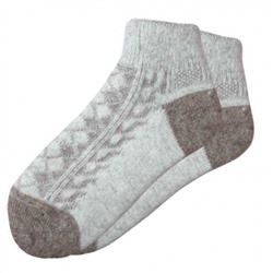Короткие теплые женские вязаные носки с резинкой  - 704.8