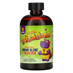 Vitables, Детская жидкая добавка для укрепления иммунитета, без спирта, апельсиновый вкус, 120 мл (4 жидк. унции)