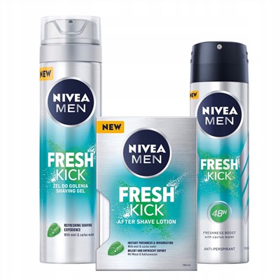 Гель для бритья NIVEA MEN FRESH KICK (200мл) (81730)