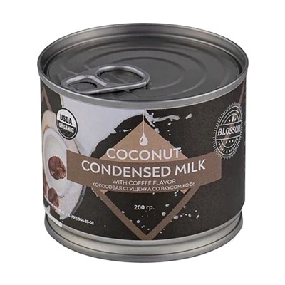 Cгущенное молоко кокосовое со вкусом кофе Blossom, 200 г