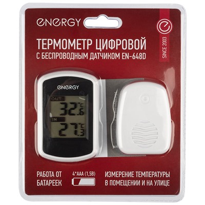 Термометр цифровой Energy EN-648D с беспроводным датчиком