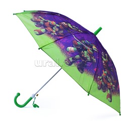 Зонт детский "Черепашки-ниндзя" r-45см, ткань, полуавтомат