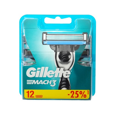 Сменные кассеты Gillette Mach 3, 12 шт