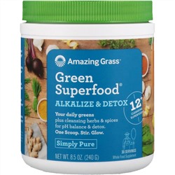 Amazing Grass, Green Superfood, добавка для снижения кислотности и выведения токсинов, 240 г (8,5 унции)
