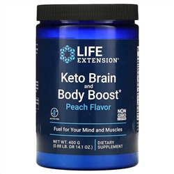 Life Extension, Keto Brain and Body Boost, Peach Flavor, 14.1 oz (400 g)