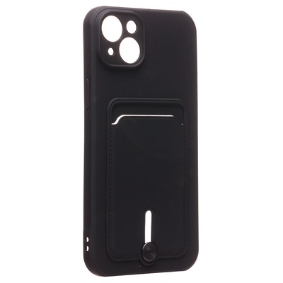 Чехол-накладка - SC304 с картхолдером для "Apple iPhone 14 Plus" (black)