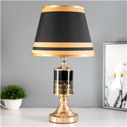 Настольная лампа "Леола" Е27 40Вт черно-золотой 24х24х45 см RISALUX