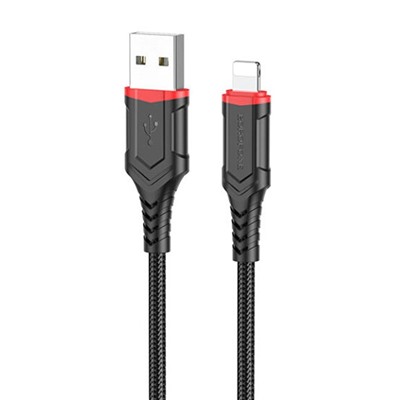 Кабель USB - Apple lightning Borofone BX67  100см 2,4A  (black)