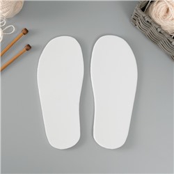Подошва для вязания обуви "Эва" размер "36", толщина 4 мм, белый