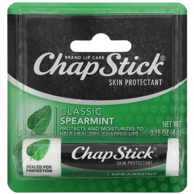 Chapstick, Защитный бальзам для губ, «Классическая мята», 4 г