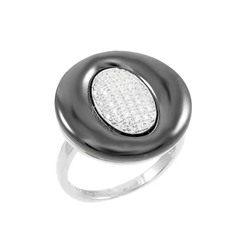 Кольцо из серебра керамика, МКВ3812