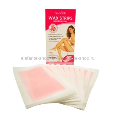 Восковые полоски для депиляции Sadoer Rose Wax Strips 20 pcs (106)