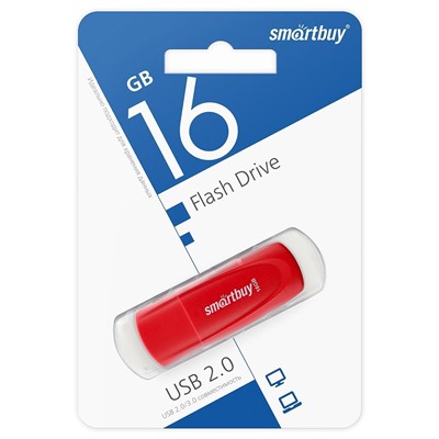 Флэш накопитель USB 16 Гб Smart Buy Scout (red)