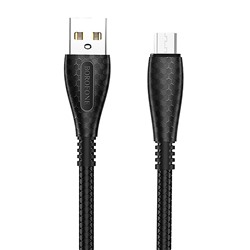 Кабель USB - micro USB Borofone BX38 Cool (повр. уп)  100см 2,4A  (black)