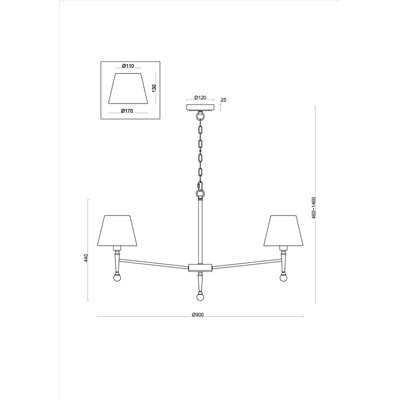 Подвесной светильник Rosemary FR5190PL-07BS1. ТМ Freya