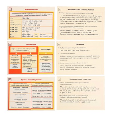 Обучающее пособие для детей «Карточки — шпаргалки. Русский язык», 1-4класс