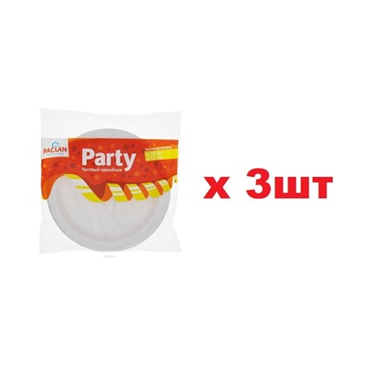 Paclan Party Чистый праздник Тарелки пластиковые 17см*12шт