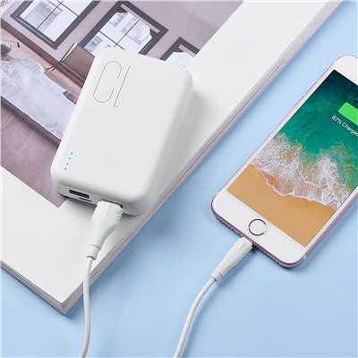 Кабель USB - Apple lightning Borofone BX18  200см 2,4A  (white)