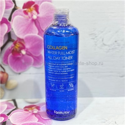 Тонер FarmStay Collagen Water Full Moist All Day Toner 500ml (78)