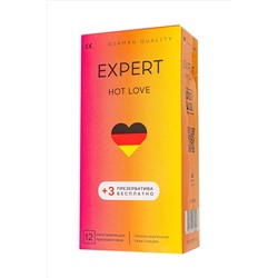 Презервативы EXPERT Hot Love с разогревающим эффектом - 12 шт.(+3 в подарок)