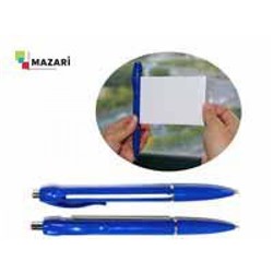 Ручка автоматическая шариковая ШПАРГАЛКА синяя 0.7мм M-7308 Mazari
