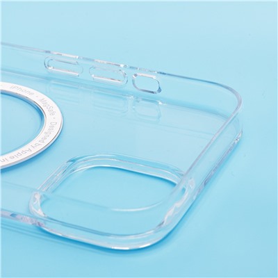 Чехол-накладка - PC Clear Case SafeMag для "Apple iPhone 15" (transparent)