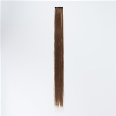 Локон накладной, прямой волос, на заколке, 50 см, 5 гр, цвет свело русый