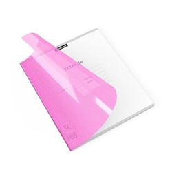 Тетрадь  12л клетка с пластиковой обложкой 56354 Классика CoverPrо Neon розовая Erich Krause