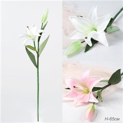 Цветок искусственный Лилия 65 см / J107 /уп 24/288/ латекс
