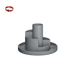 Подставка-органайзер для канцелярииErichKrauseSphere,Classic, вращающаяся,пластиковая серая