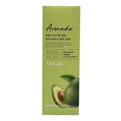 Крем для рук с экстрактом авокадо Avocado Signature Hand Cream McNally, Корея, 100 мл Акция