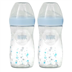 NUK, Simply Natural, Bottles, 1+ Month, Medium,  2 Pack, 9 oz (270 ml) Each