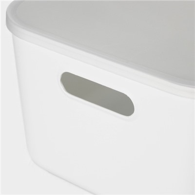 Контейнер для хранения с крышкой LaDо́m «Лёгкость», 36,5×26×16 см, цвет белый