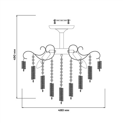 Светильник на штанге Escada 2106/5P E14*40W Chrome