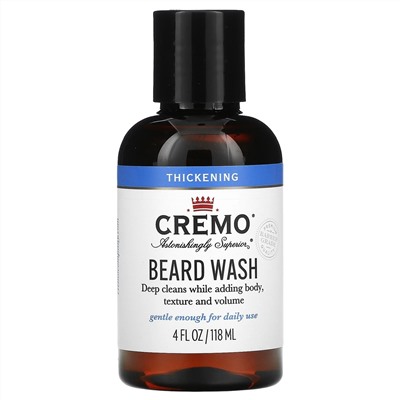 Cremo, Beard Wash, Thickening, 4 fl oz (118 ml)