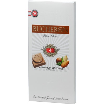BUCHERON. Blanc Edition. Молочный с орехами 85 гр. карт.пачка